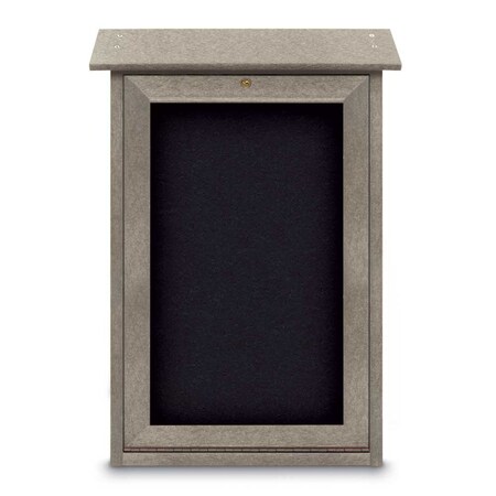 United Visual Products Outdoor Enclosed Combo Board, 48"x36", Black Frame/Green & Pumice UVCB4836ODB-GREEN-PUMICE